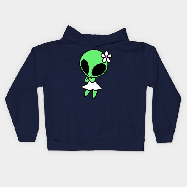 Flower Alien Kids Hoodie by saradaboru